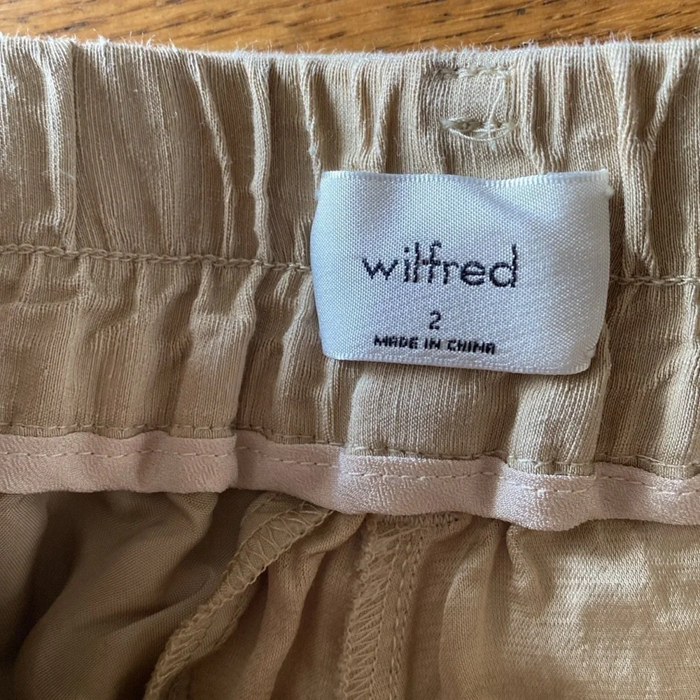 Aritzia Wilfred Kafka Belted Linen Blend Cargo Utility Pant Size 2